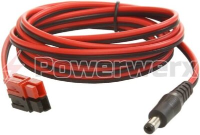 2.1 mm to Powerpole cable, 6 ft. length