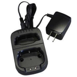image of a handheld radio battery charger by Maxon America.