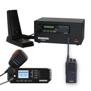 image of three commercial radios by Maxon