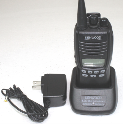 image of Kenwood TK-3312K radio with charger