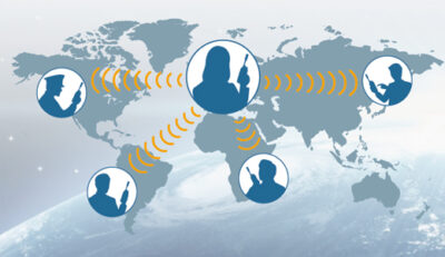 Image of Satellite Radio Users all over the world using the Icom IC-SAT100 radio